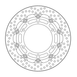 Moto-Master Racing Halo Jarrulevy eteen 5,5mm Yamaha: YZF R1-R6, V-Max