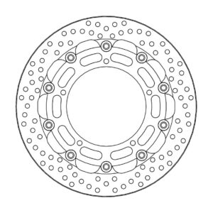Moto-Master Racing Halo Jarrulevy eteen 5,5mm Yamaha: FZ6, YZF R6