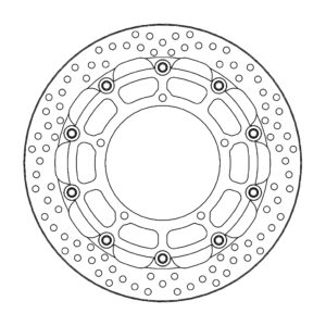 Moto-Master Racing Halo Jarrulevy eteen 5,5mm Yamaha: YZF R1