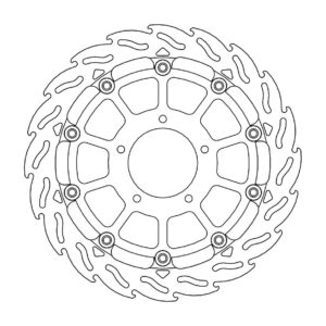 Moto-Master Racing Flame Jarrulevy eteen oikea MV Agusta: F3, Brutale 675, Bruta