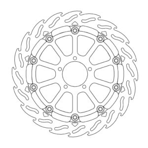 Moto-Master Racing Flame Jarrulevy eteen vasen KTM: 1290 Superduke