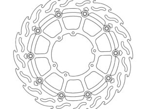 Moto-Master SMR Flame Jarrulevy eteen Honda: CR 125-250-500, CRF 450 (musta)