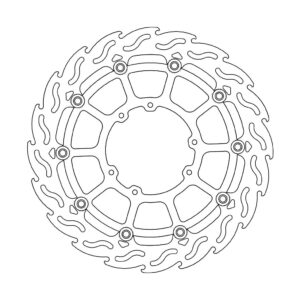 Moto-Master SMR Flame Jarrulevy eteen Honda: CR 125-250-500, CRF 450 (musta)