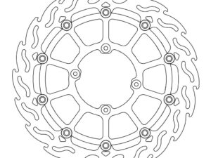 Moto-Master SMR Flame Jarrulevy eteen Honda: CRF 150 (musta)