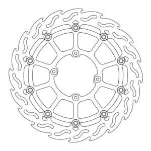 Moto-Master SMR Flame Jarrulevy eteen Honda: CRF 150 (musta)