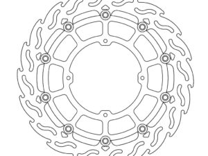 Moto-Master SMR Flame Jarrulevy eteen Honda: XR 250-400-600-650. (musta)