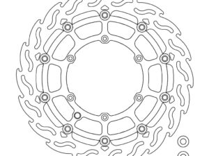 Moto-Master SMR Flame Jarrulevy eteen KTM, Husaberg. (musta)