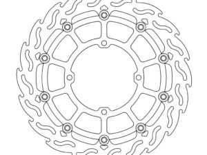 Moto-Master SMR Flame Jarrulevy eteen Kawasaki: KX 450F (musta)