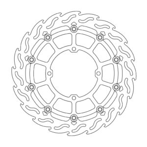 Moto-Master SMR Flame Jarrulevy eteen Kawasaki: KX 450F (musta)