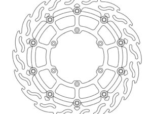 Moto-Master SMR Flame Jarrulevy eteen Yamaha: YZ 125-250, WR 125-200 (musta)