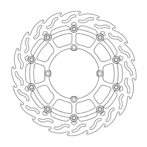 Moto-Master SMR Flame Jarrulevy eteen Suzuki: RM-Z 450 (musta)
