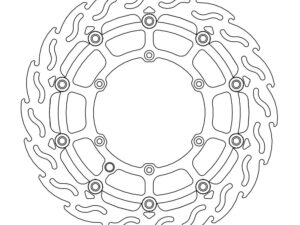 Moto-Master SMR Flame Jarrulevy eteen KTM, Husaberg (musta)