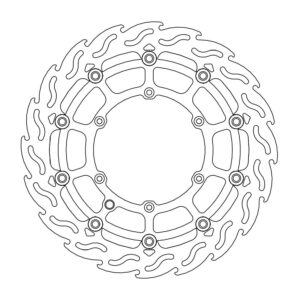 Moto-Master SMR Flame Jarrulevy eteen KTM, Husaberg (musta)