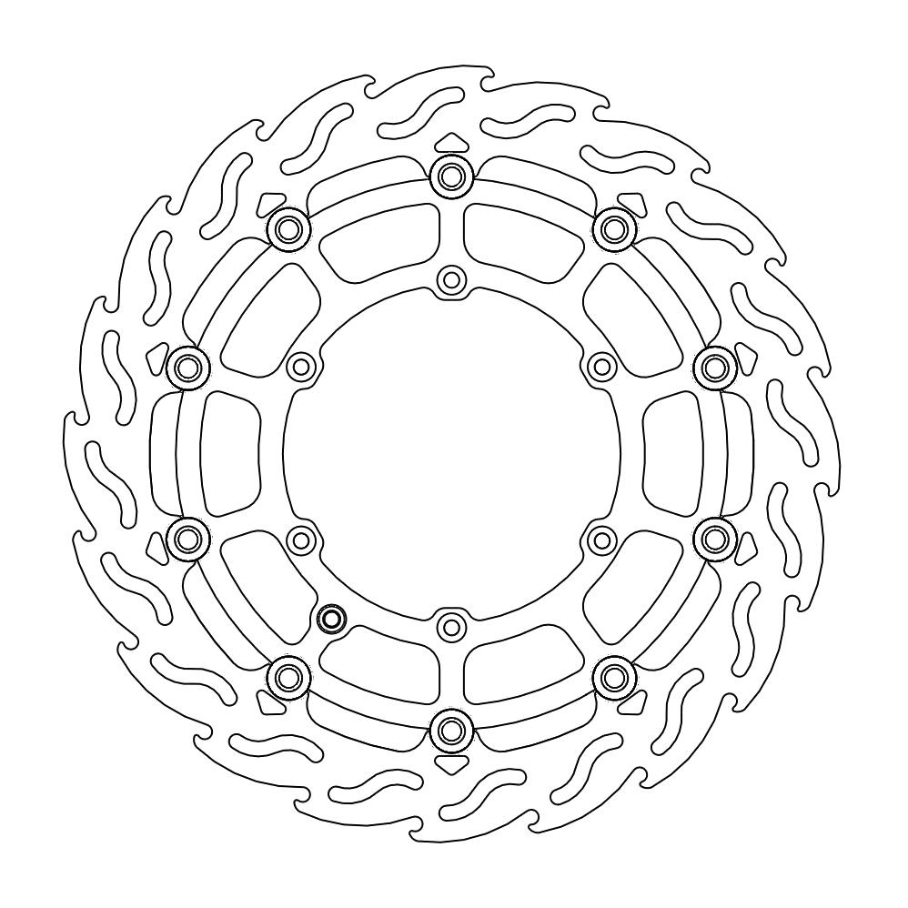 Moto-Master SMR Flame Jarrulevy eteen Beta (musta)