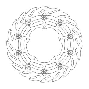 Moto-Master Racing Flame Jarrulevy eteen vasen Yamaha: YZF R1 2015->