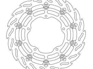 Moto-Master Racing Flame Jarrulevy eteen oikea Yamaha: YZF R1 2015->