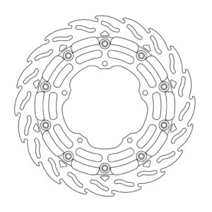 Moto-Master Racing Flame Jarrulevy eteen oikea Yamaha: YZF R1 2015->