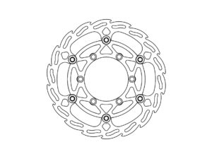 Moto-Master Flame Jarrulevy eteen Ø260 Kawasaki: KX85, KX100