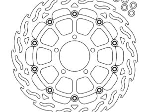 Moto-Master Flame Jarrulevy eteen vasen Kawasaki: ZX-10