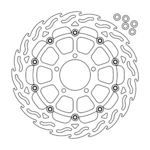 Moto-Master Flame Jarrulevy eteen vasen Kawasaki: ZX-10