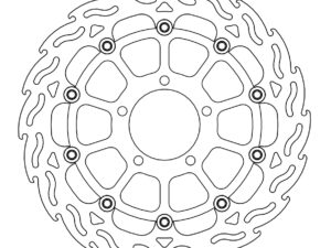 Moto-Master Flame Jarrulevy eteen oikea Kawasaki: ZX-10