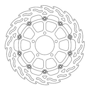 Moto-Master Flame Jarrulevy eteen oikea Kawasaki: ZX-10