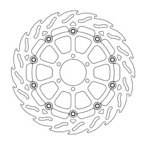 Moto-Master Flame Jarrulevy eteen vasen Ducati: Monster 620/695, Monster 800 S2R