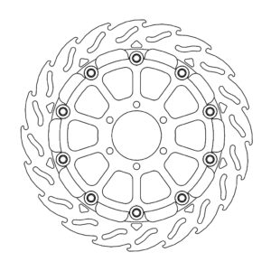 Moto-Master Racing Flame Jarrulevy eteen vasen Ducati: Monster 620/695, Monster