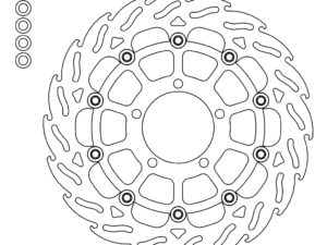 Moto-Master Flame Jarrulevy eteen vasen Triumph: Bonneville