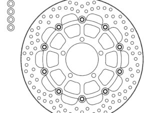 Moto-Master Halo Jarrulevy eteen vasen Triumph: Bonneville