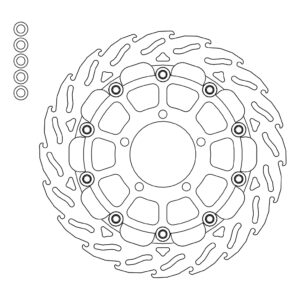 Moto-Master Racing Flame Jarrulevy eteen vasen Triumph: Bonneville