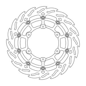 Moto-Master Flame Jarrulevy eteen vasen KTM: 690 SMCR