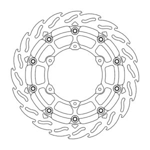 Moto-Master Racing Flame Jarrulevy eteen vasen KTM: 690 SMCR