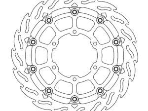 Moto-Master Racing Flame Jarrulevy eteen vasen Suzuki: GSX-R1000/R 2017-->