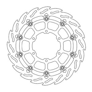 Moto-Master Racing Flame Jarrulevy eteen vasen Suzuki: GSX-R1000/R 2017-->