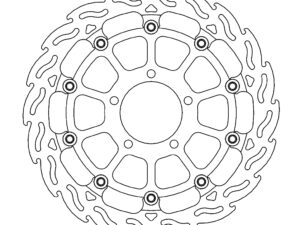 Moto-Master Racing Flame Jarrulevy eteen oikea Kawasaki: ZX10 2016-->
