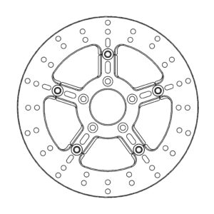 Moto-Master Harley Kingman Jarrulevy kelluva alu keskiö Ø292 (8.7mm holes)