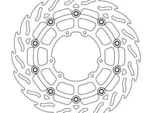 Moto-Master Supermoto Racing Flame Jarrulevy eteen Honda Ø300mm