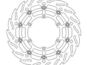 Moto-Master Supermoto Racing Flame Jarrulevy eteen Yamaha Ø300mm