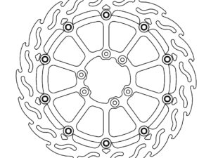 Motomaster Supermoto Racing Flame Jarrulevy eteen TM: En, Mx