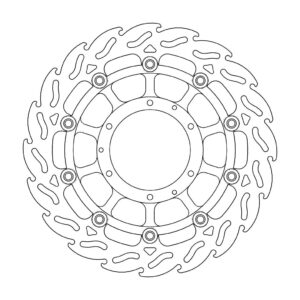 Moto-Master Flame Jarrulevy eteen vasen Honda: CB 900, CBR 600F, Sport