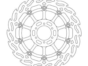 Moto-Master Flame Jarrulevy eteen vasen Honda:CBR 400F-600F-900RR, VFR 400-750