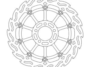 Moto-Master Flame Jarrulevy eteen vasen Kawasaki: ZXR 750, ZZR 1100-1200,