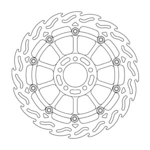 Moto-Master Flame Jarrulevy eteen vasen Kawasaki: ZXR 750, ZZR 1100-1200,