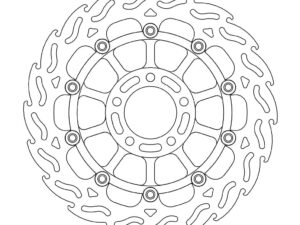 Moto-Master Flame Jarrulevy eteen vasen Suzuki: GSX-R 750-1100