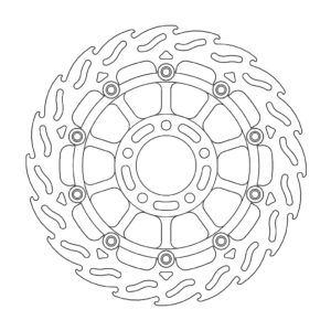 Moto-Master Flame Jarrulevy eteen vasen Suzuki: GSX 750-1200, RGV 250