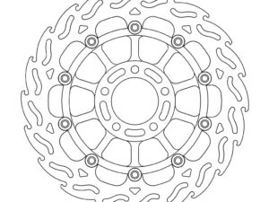 Moto-Master Flame Jarrulevy eteen vasen Suzuki: GS(X) 400-1200, GSF 1200,