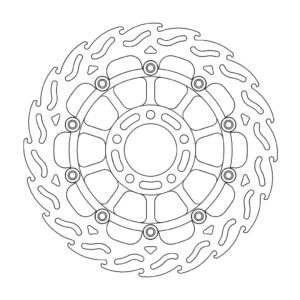 Moto-Master Flame Jarrulevy eteen vasen Suzuki: GS(X) 400-1200, GSF 1200,