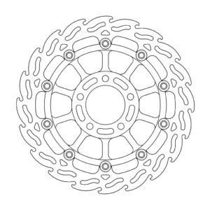 Moto-Master Flame Jarrulevy eteen vasen Suzuki: GSX 600-750, GS 600, RF 600,