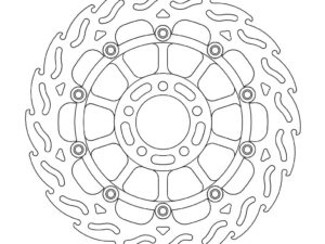 Moto-Master Flame Jarrulevy eteen vasen Kawasaki: ZXR 400-750, ZRX 1100-1200,